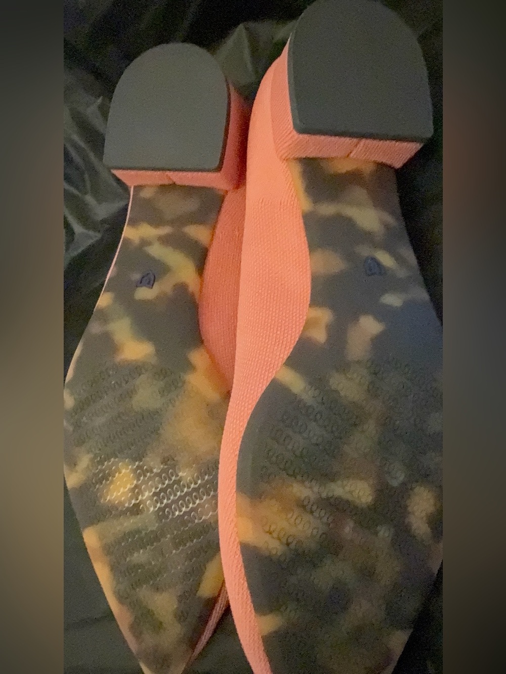 Rothy's Coral Pink Pointed-Toe Low Heel Pumps - Picture 6 of 8